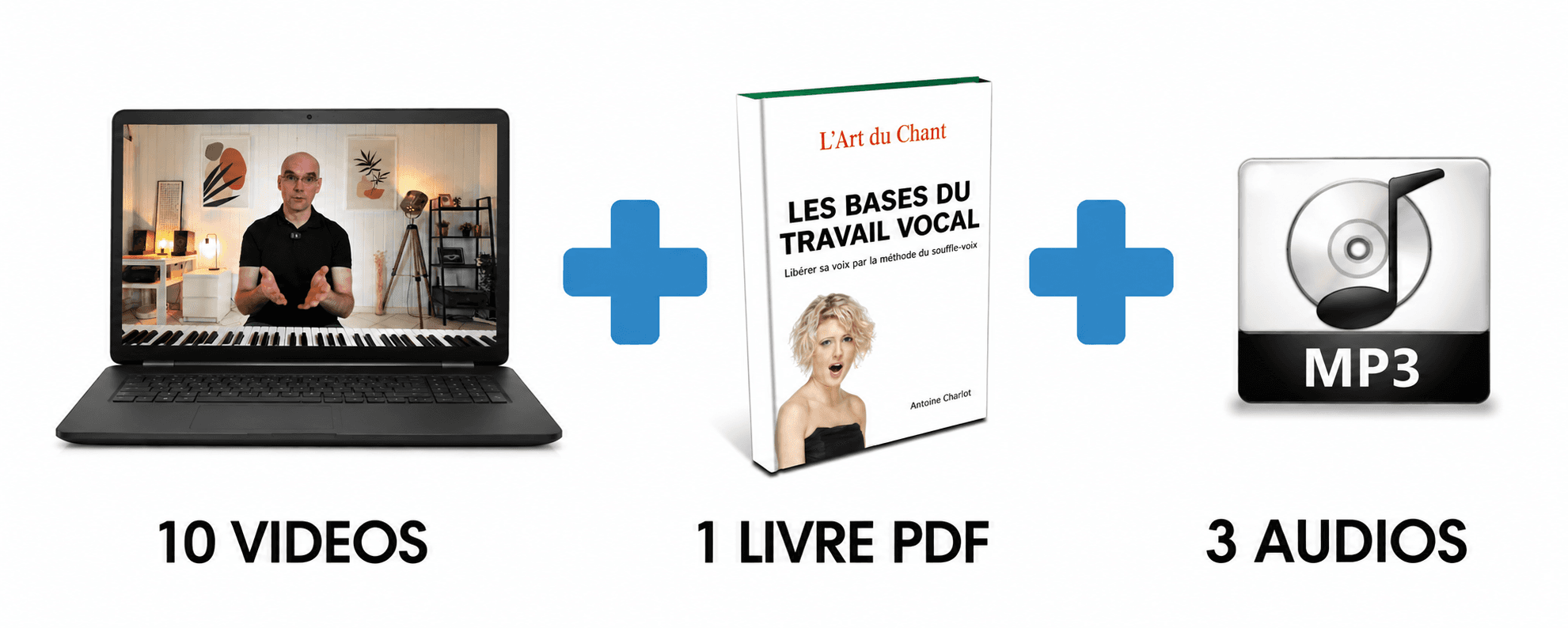 10 vidéos, 1 livre PDF, 3 audios